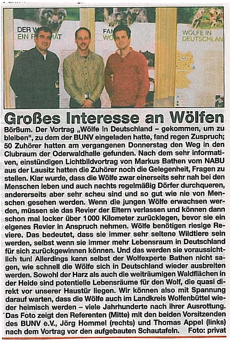 Großes Interesse an Wölfen
