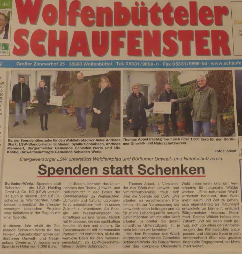 Spenden statt Schenken